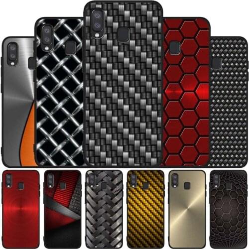 Brushed Metal Texture Black Soft Phone Case For Samsung A10 A20 A30 A40 A50 A70 A21 A31 A51 A71 A41 A32 A42 S52 A72 A6 2018