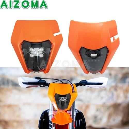 Motorcycle Universal Enduro LED Headlight E8 DRL HI/LO Beam Front Light For XC EXCF XC XCF XCW 125-530 Dual Sport Off-Road