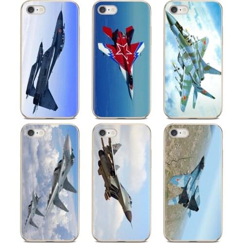 For Xiaomi poco X3 nfc F2 Pro M3 Mi 5X 6X Max Mix 1 2 2S 3 Mi5 Mi6 Mi3 Mi4 Soft TPU Covers Fighter-Aircraft-Wallpaper-Mig-29