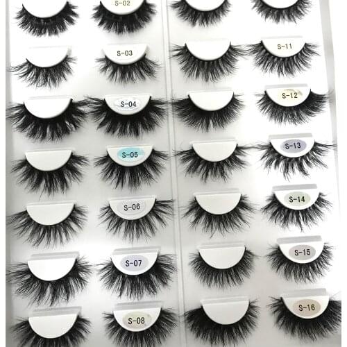 NEW 1pair Mink Lashes Real Mink Hair Messy Fluffy Lashes Short Soft Natural Eyelashes Mink Eye Lashes Makeup Mink Eyelashes