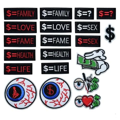 New USD Series Cartoon Lucky USD Embroidery Patch DIY Clothing Accessories Embroidery Patch Sticker