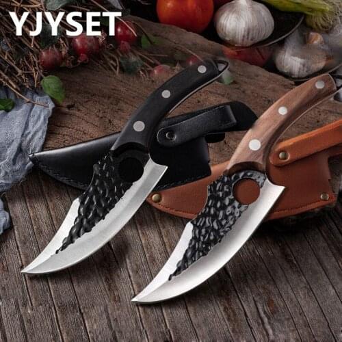 Boning Knife Forged Stainless Steel Kitchen Knives Meat Bone Fish Vegetables Outdoor Camping Slicing Cleaver Butcher Knife Cover