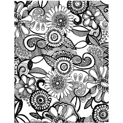 Flowers background Transparent Clear Silicone Stamp/Seal for DIY scrapbooking/photo album Decorative clear stamp ST0980