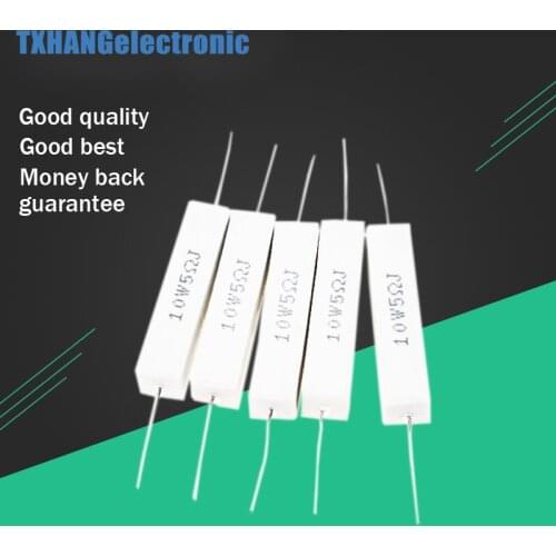 5pcs resistance 10w resistor cement resistors resistor 5ohm diy electronics