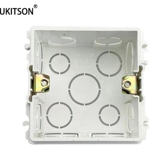 Black Color 86mm Hiding Installation Concealed Mount Box Enclosure Junction Wiring Boxes For Wall Outlet Panel