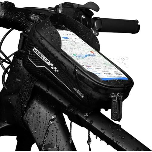 Touch Screen Bicycle Handlebar Bag Mobile Phone Frame Bags Mountain Bike Front Beam Waterproof Riding Holder Cycling Equipments