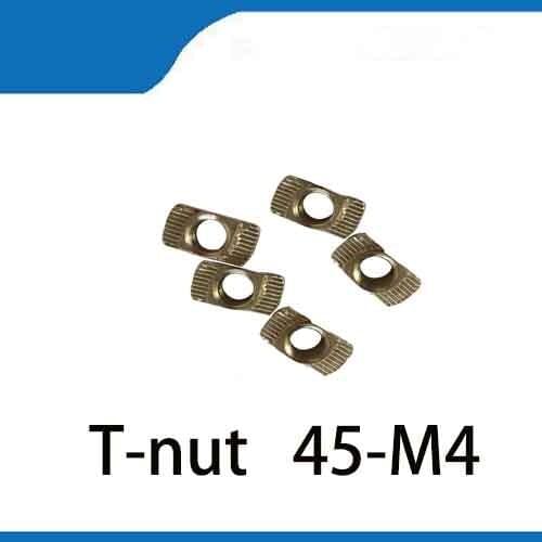 50pcs/lot M4 T-Nut 45 - M4 Hammer Head Block Nuts for 4545 Serie Aluminum Profile Extrusion DIY Connectors Slot 45-m4
