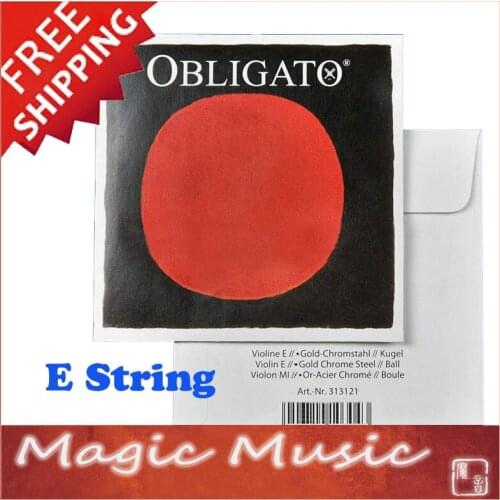 Free shipping! Pirastro Obligato Violin Gold E String Model 313121 Ball End 4/4, made in Germany, 1 Piece Only E String 313121