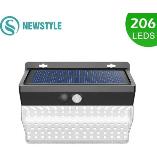 262 Solar led light outdoor waterproof solar lamp Motion Sensor 208 LED Garden Wall Lamp Human Body Sensor Sunlight Powered lamp