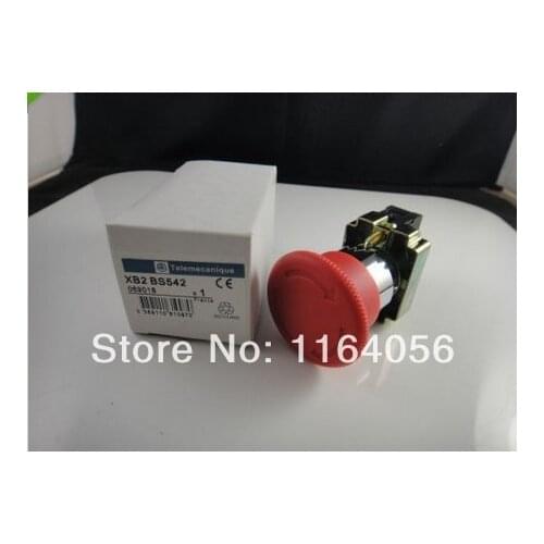 XB2 BS542 Turn to Released 1N/C Red Emergency Stop Mushroom Push button Switch