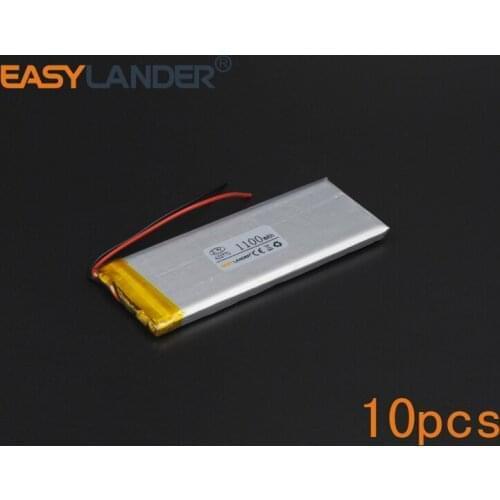 10pcs/Lot 3.7V 422770 1100mAh Polymer Li-ion Battery For electronic part DIY Speaker Flash lighting Oticon Streamer safety