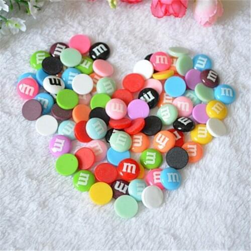 10 pc/lot Colorful Chocolate Bean Miniature Simulation Figurine DIY Baby Hair Clip Accessories DecorationFood toy resin craft