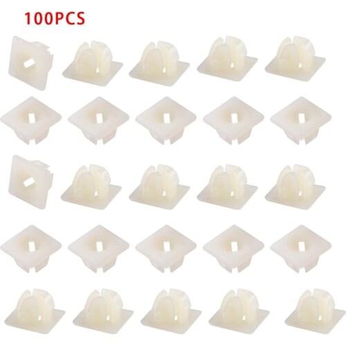 100Pcs 4755299 Bumper License Plate Nut Bracket Clip 1/4" (#14) Screw Grommet 3907444 A11719 A8435 Fit for GM Chevrolet Auveco
