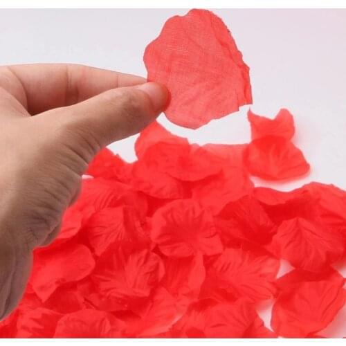 1000PCs Artificial Flowers Fake Rose Petals DIY Party Decorations For Romantic Wedding Marriage Accessories Valentines Gifts