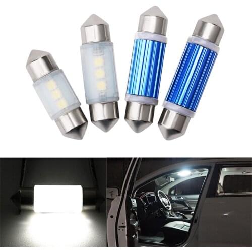 2pcs 12V Festoon C5W C10W Car Interior LED Bulb 31mm 36mm 39mm 41mm 3030 SMD Canbus For Vehicle Trunk Light Auto Door Lamp Diode