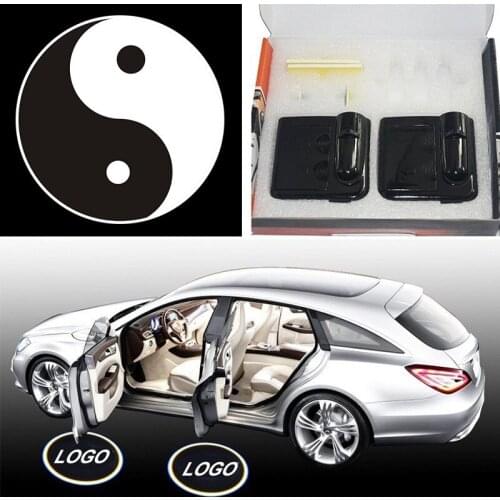 2PCS/Set Car Door Projector Lights Battery Wireless Car Accessories Nigh Lamp Show personal Style Support Customized Lamp