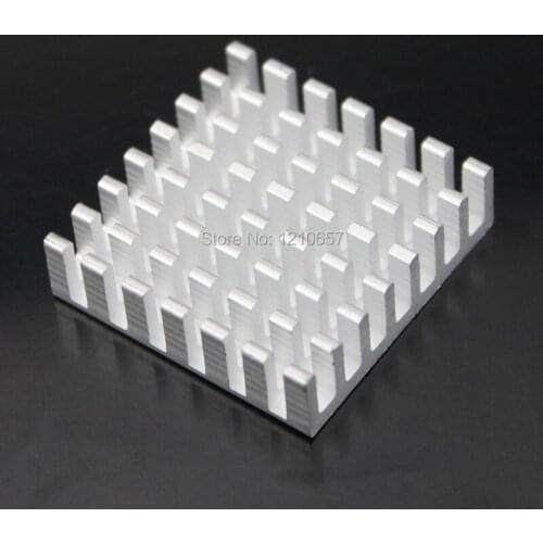 50PCS lot 28x28x8mm Aluminum Cooler Heatsink Sliver Cooling Chipset IC LED