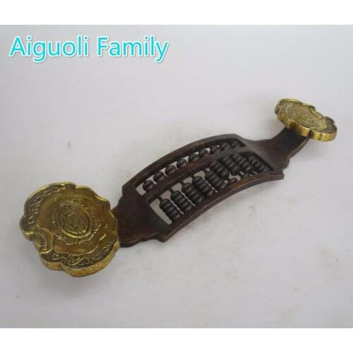 AAA+Rare Chinese Old Copper Carved abacus Sculpture/Art Antique Home Decoration Feng shui Statue