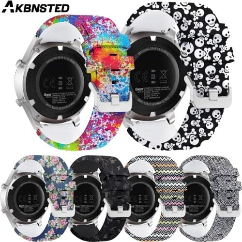 AKBNSTED-Correa para reloj inteligente Xiaomi Amazfit GTR 47MM/Stratos 2/3, correa de silicona pintada para Samsung Gear S3