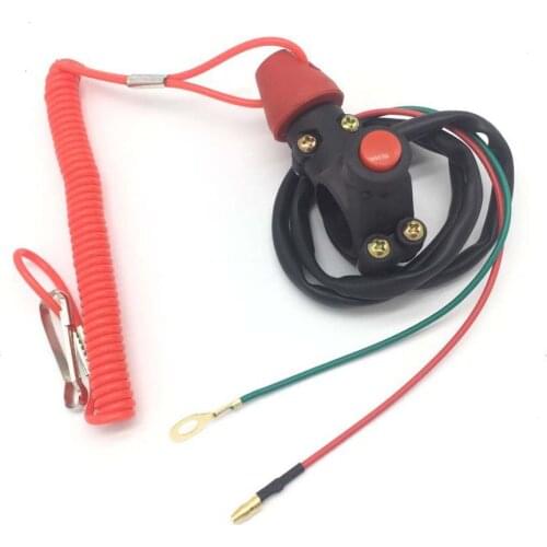 ATV Motorcycle Motorbike Normally Opened Break Tether Emergency Kill Stop Engine Switch Push Button