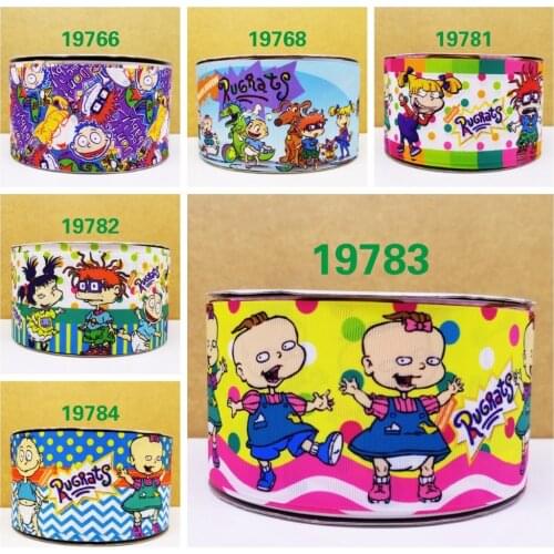 Free shipping 50 yard cartoon printed grosgrain ribbon 19784