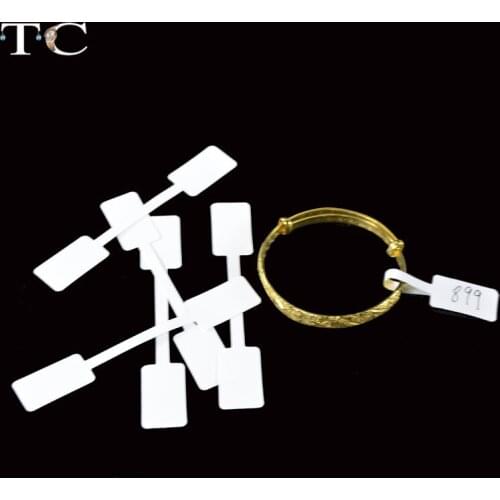 Free Shipping Wholesale 100pcs Ring Jewelry Self-Sticky Retail Dombbell Price Label Display Tags Sticker