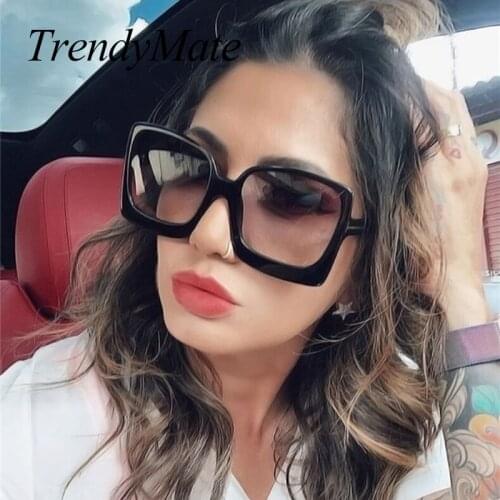Oversized Square Sunglasses Women 2020 Luxury Brand Fashion Big Frame Square Sun Glasses For Female Men Gafas Shade 5474