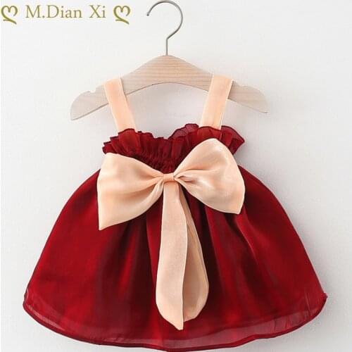 Baby Girls Christmas Dress 0-4Years Toddler Newborn Bow Lace Mesh Princess Dress 1 Year Old Birthday Party New Year Costume