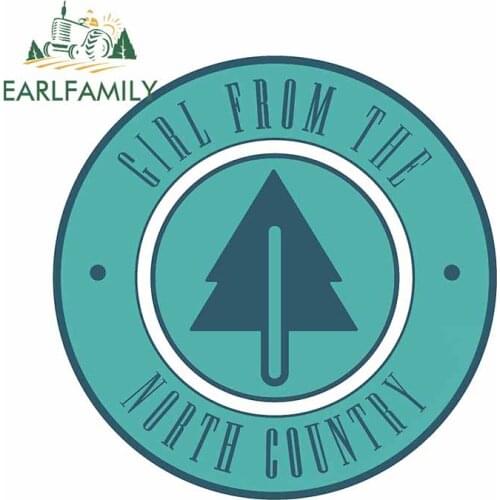 EARLFAMILY 13cm x 12.8cm For Girl From The North Country Creative Car Sticker Cartoon Graphics Decal Sunscreen Car Styling Decor