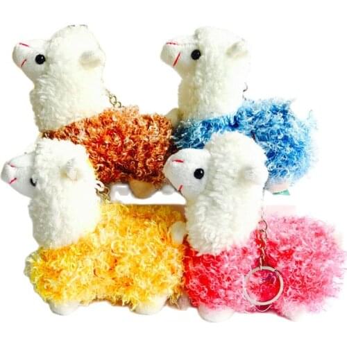 Colorful 12CM Australia Alpaca Stuffed Plush Animal Toy Doll Kids key chain Plush