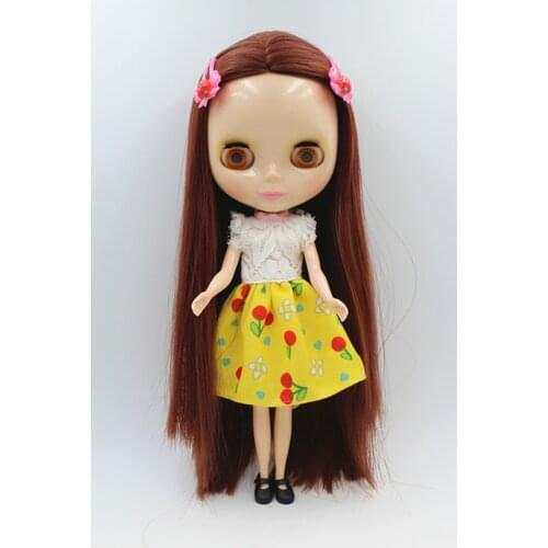 Blygirl Doll Reddish brown hair Blyth body Doll Fashion can change makeup