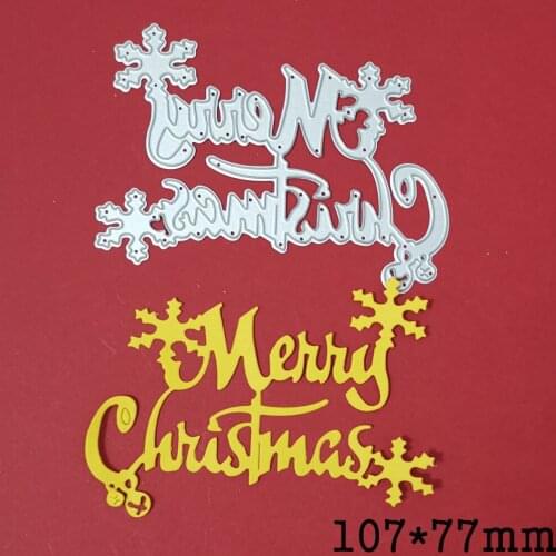 Metal Die Cut Merry Christmas Snowflake Crafts Cutting Dies Stencil For DIY Scrapbook Embossing Paper Cards Decorative Die