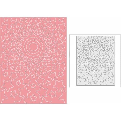 New 2021 Spotted Star Kaleidoscope Panel Metal Cutting Dies for DIY Scrapbooking and Card Making Decor Embossing Craft No Stamps