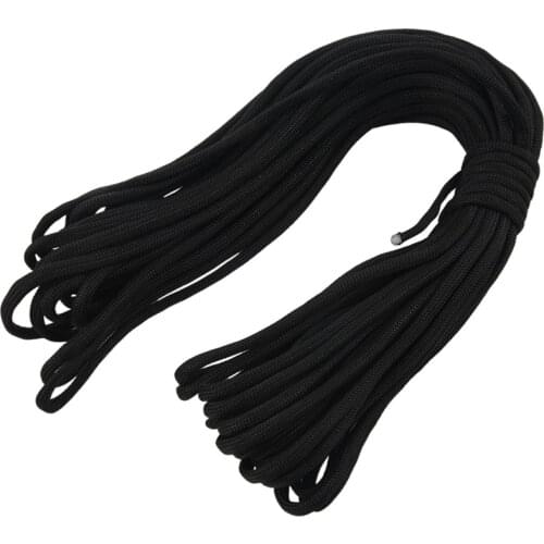 Paracord 550 Parachute Rope 7 Core Strand for Climbing Camping Buckle Rope Black 50FT