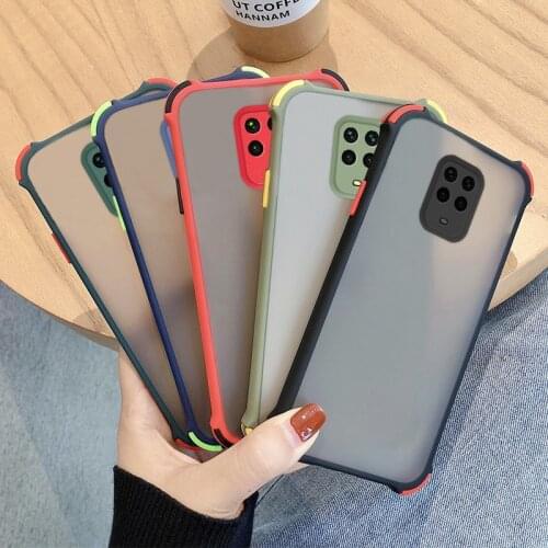 For Xiaomi Redmi Note 9 Pro Case Shockproof Transparent Matte Phone Cover Cases for Redmi Note 9S 9 Pro Max Back Cover