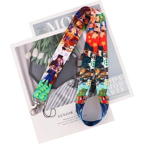 MD1100 DMLSKY Anime Bizzare Adventure Neck Strap Lanyard for keys ID Card Gym Mobile Phone Straps USB badge holder DIY Hang Rope