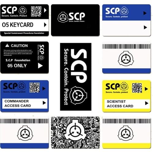 SCP secret foundation Card Stickers Special Logo Cosplay Access Grade PA-2552