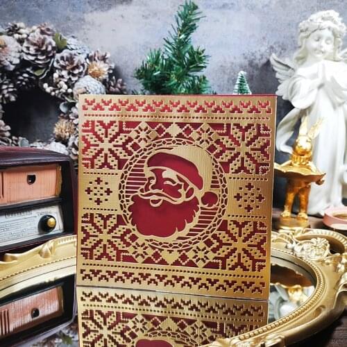 Panalisacraft Big Santa Christmas background Metal Cutting Dies Craft Dies Scrapbook Card Making Album Embossing Stencil Die cut