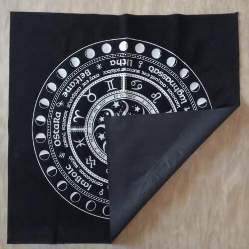 Astrology Tarot Card Game Table Cloth 23.62 Inch Witch Divination Tarot Cards Tablecloth