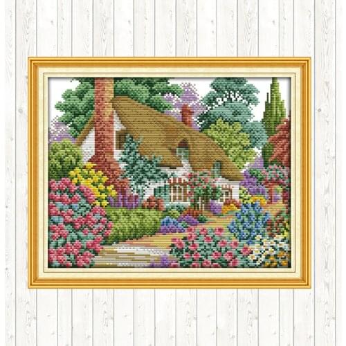 Joy Sunday Counted Cross Stitch Fabric for Embroidery 14ct 11ct Printed Canvas Water-soluble DMC DIY Hand Crafts for Needlework