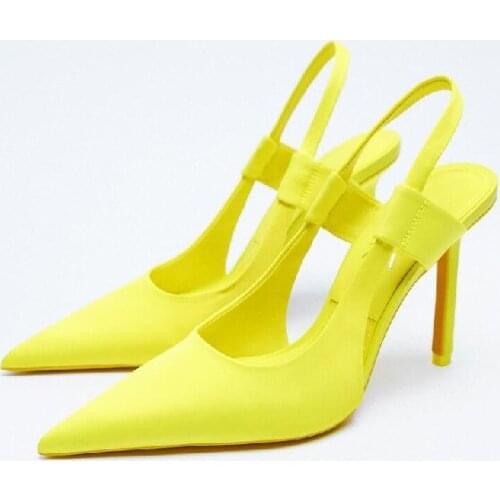 Gold Lace Up Heels African Shoes 2021 Pointed Pumps Sweet Sexy Sandals Shallow Mouth Clogs for Women Lace-Up Roman Fine Latest B