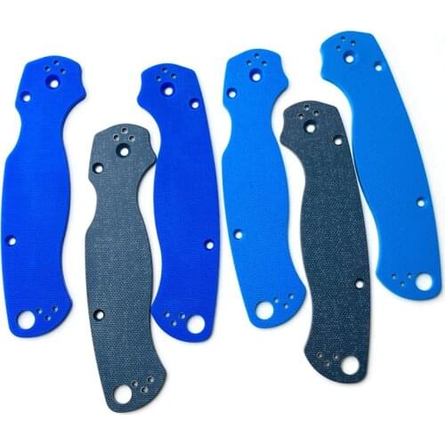 1Pair Patches Anti-slip Custom G10 Material Grip Knife Handle DIY Accessories For Spyderco Paramilitary 2 Knife