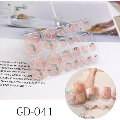 22tips Nail Stickers Korean Design All-inclusive Shiny Drop Nail Stickers Multi-color Nail Stickers Manicure with DIY Nail Salon
