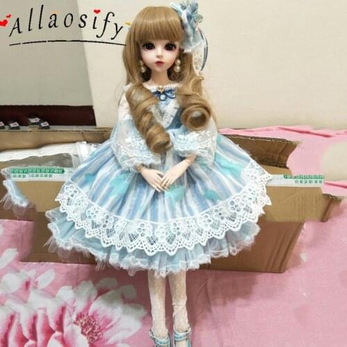 Allaosify 1 PCs long Curly wig 1 / 3 1 / 4 1 / 6 1/8 bjd doll wig ancient Curly hair, large rolls, Roman rolls 21 colors