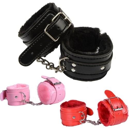 BDSM Bondage Restraint Fetish Slave Handcuffs & Ankle Cuffs Adult Erotic No Vibrators Sex Toys For Women Couples Sex Products