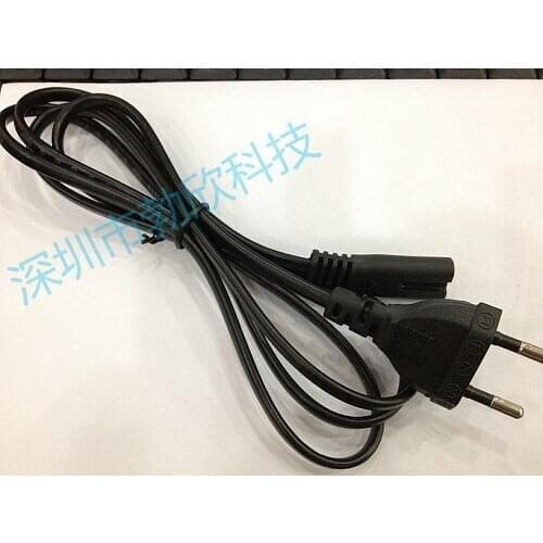 Free shipping 10pcs Opel 2 power cord plug belt 8 prefixes 8 european power cord 1.5 meters line