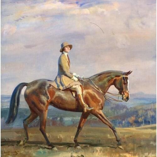 Free shipping classical court figure handsome guy riding horse oil painting canvas prints on canvas wall art decoration picture