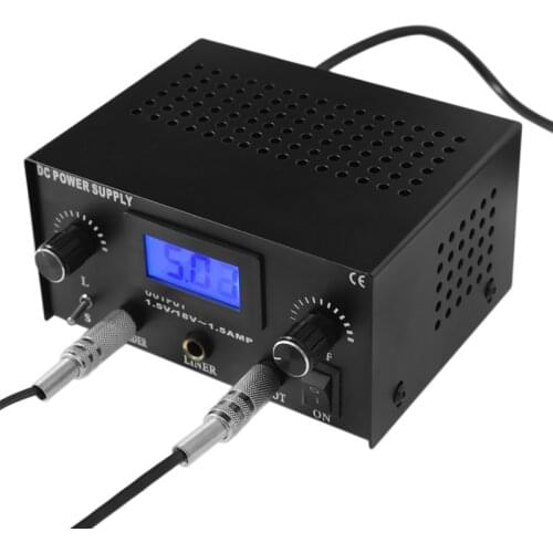 Tattoo Power Supply Shader Liner Permanent Makeup Body Art Dual Digital LCD for Tattoo Machine Gun Foot Pedal Tattoo Supply Tool