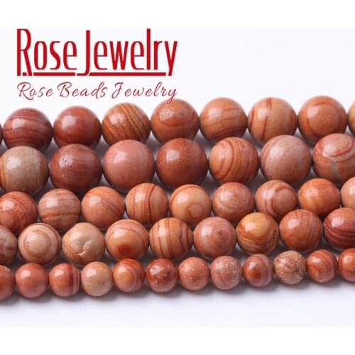 Natural Yellow Wood Jaspers Stone Beads For Jewelry Making Round Loose Spacer Beads DIY Bracelets Accessories 15'' 4 6 8 10 12mm