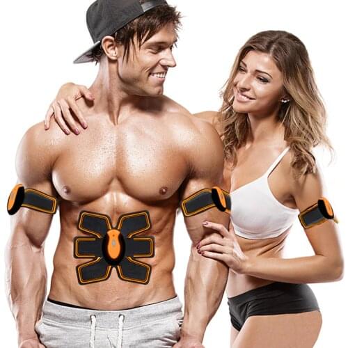 Electric Pulse ABS Abdominal Muscle Stimulator EMS Waist Arm Trainer Fitness Exerciser Microcurrent Body Slim Massager Unisex
